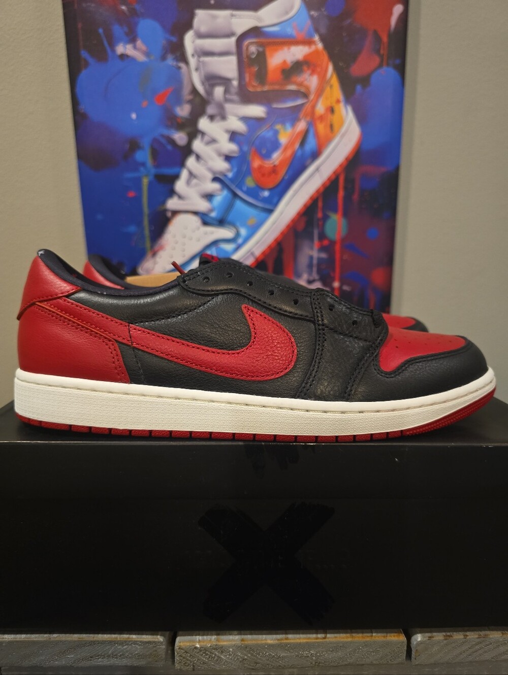 Nike Air Jordan 1 Retro Low OG Banned Bred Black Varsity Red IW6276-001 Men's 12